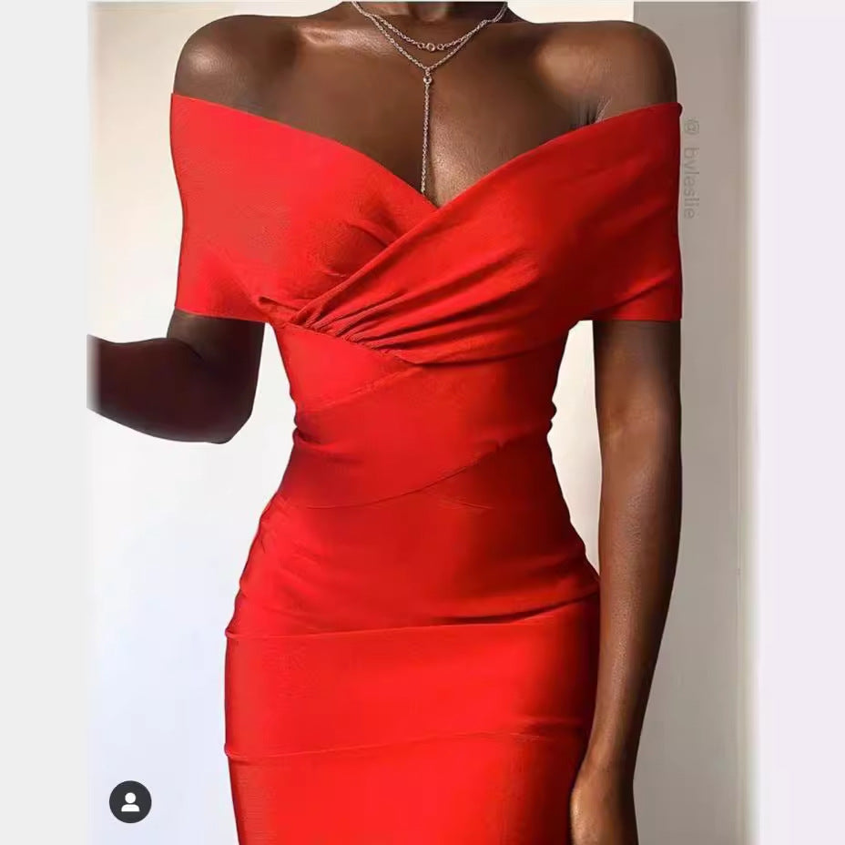 Women's Bandage Dress Low Stretch Yarn Dresses