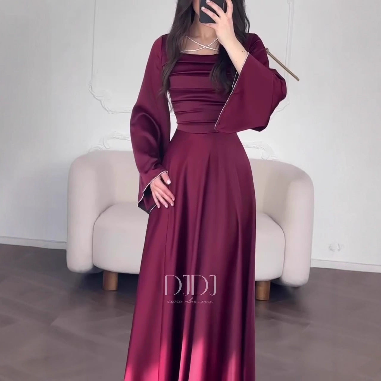 Women's Summer Retro Elegance Long Sleeve Dress Dresses