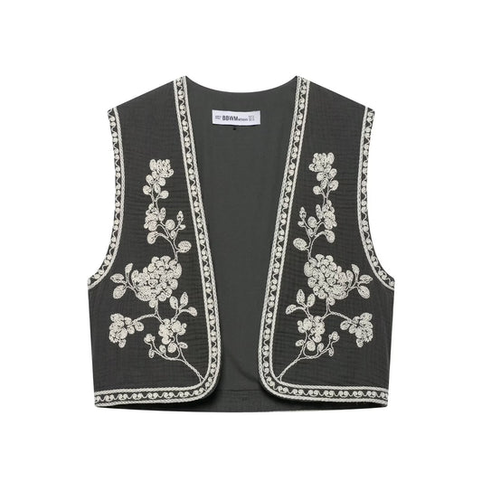 Pretty Cool Summer Embroidery Decorative Fashion Vests