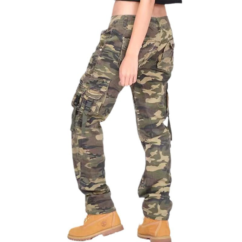 Women's Camouflage Loose Outdoor Casual Sports Overalls Pants