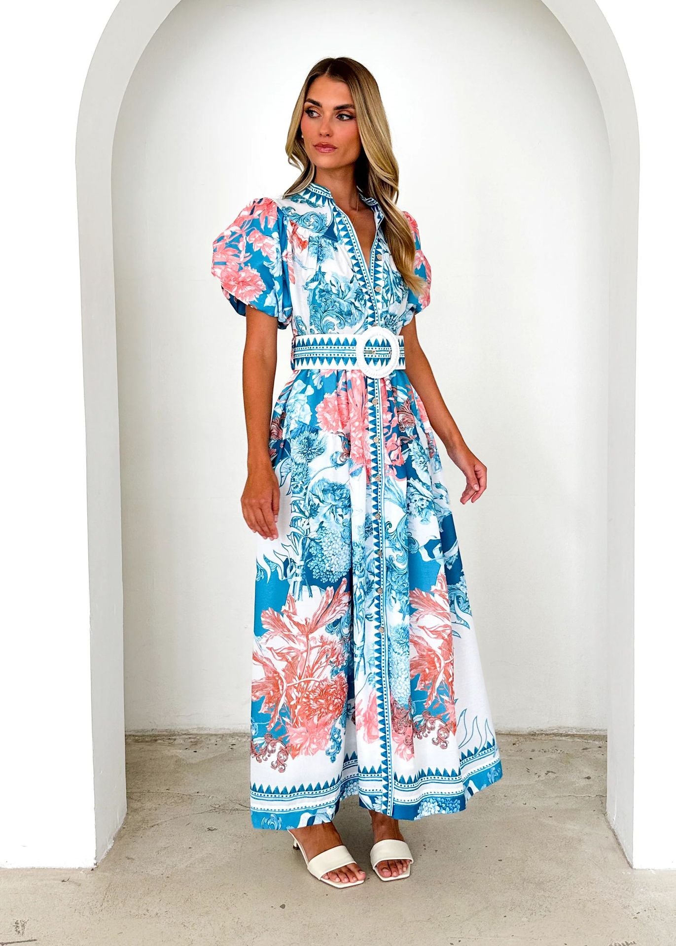 Summer Fashion Casual Positioning Lace Printing Dresses
