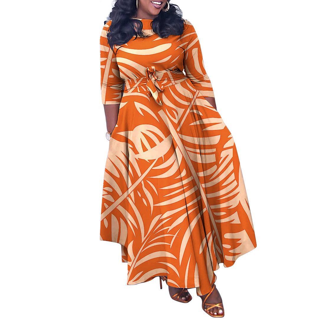 Women's Fashion Elegant Tied Africa Maxi Dress Dresses