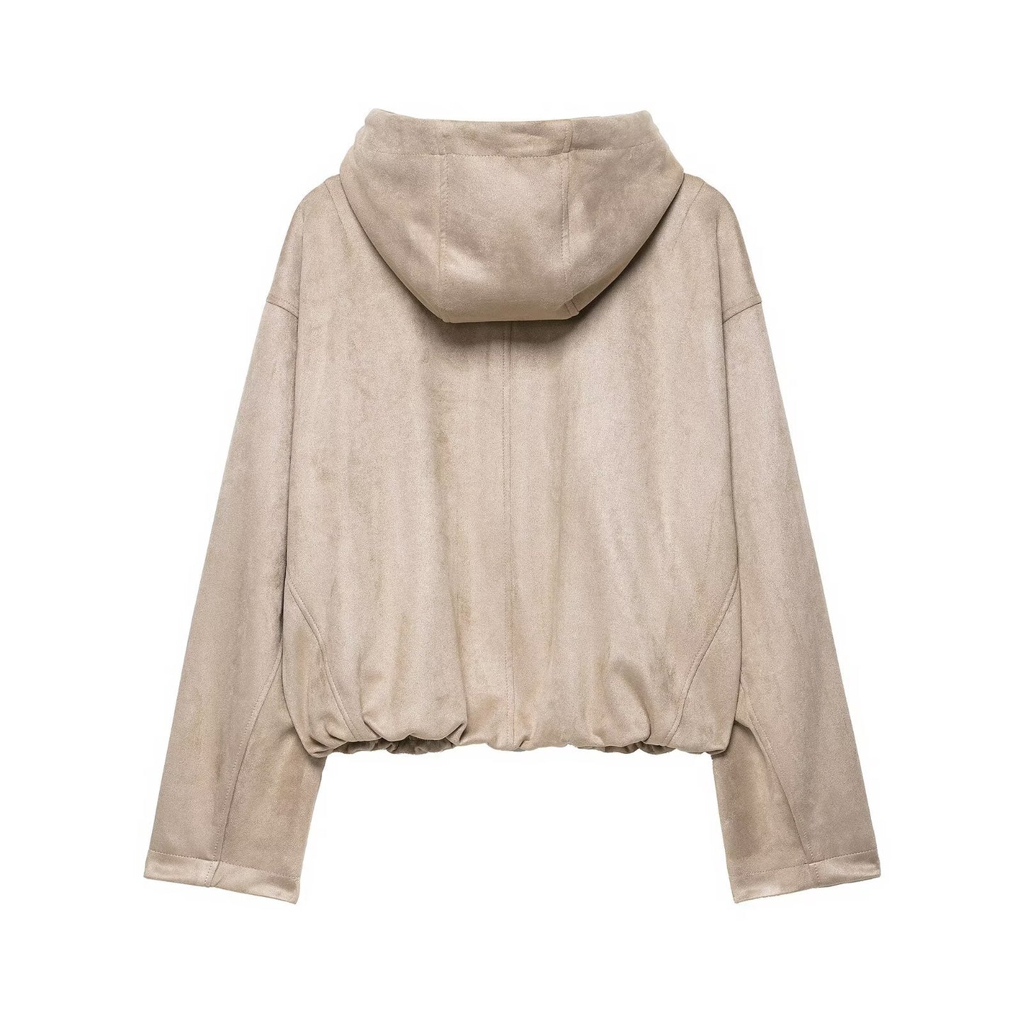 Women's Attractive Hooded Suede Texture Bomber Jackets