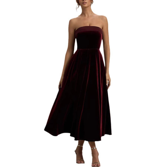 Women's Sleeveless Sexy Solid Color Slim Elegant Dresses