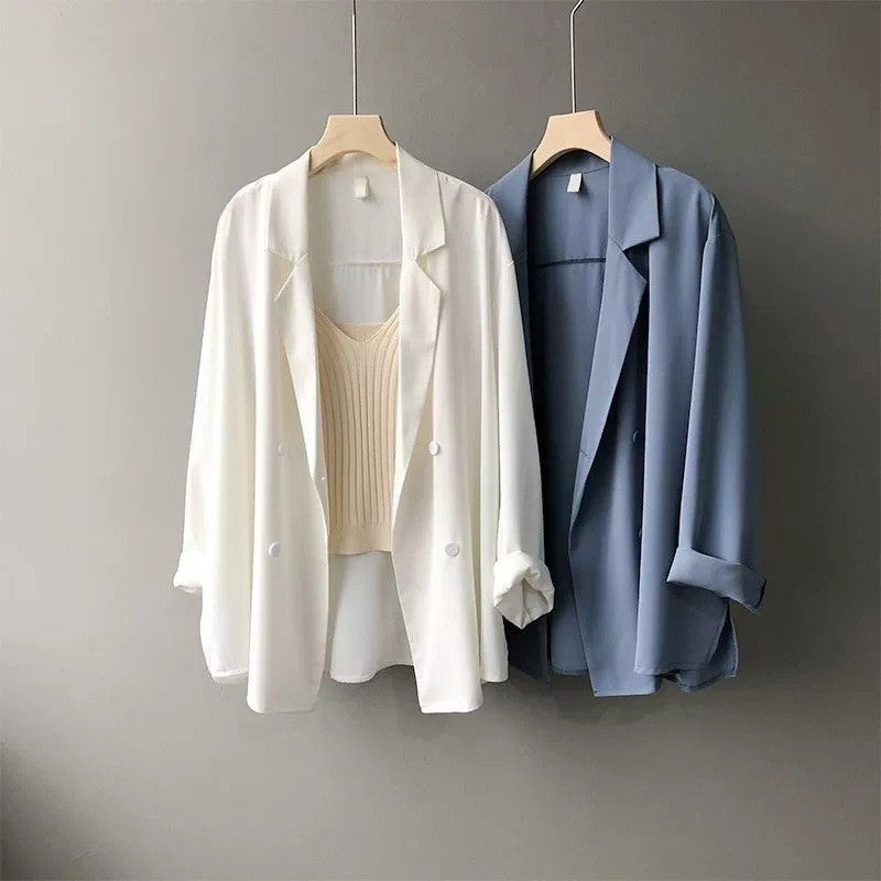 Women's Thin British Style Loose Korean Sun Blazers