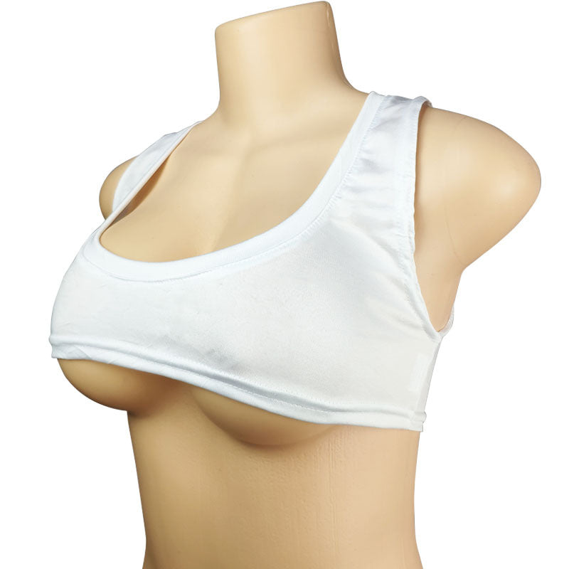 Round Neck Ultra Sleeveless T-shirt Sexy Bandeau Navel Knitted Blouses