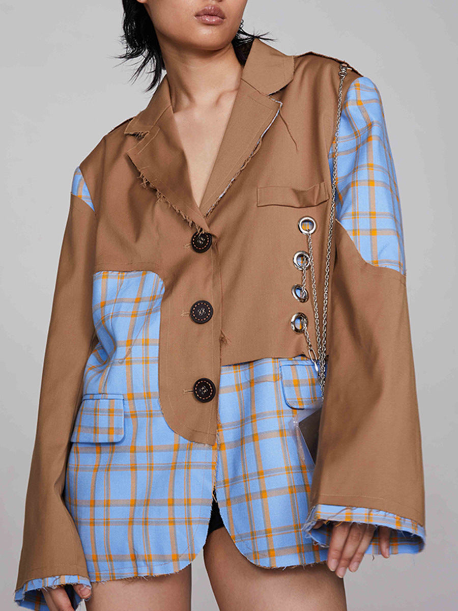 Australian Fashion Design Polo Collar Long Blazers