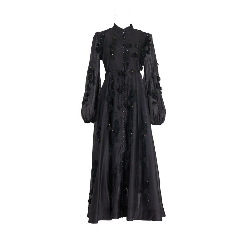 Women's Fresh Sweet Tridimensional Flower Decorative High Dresses