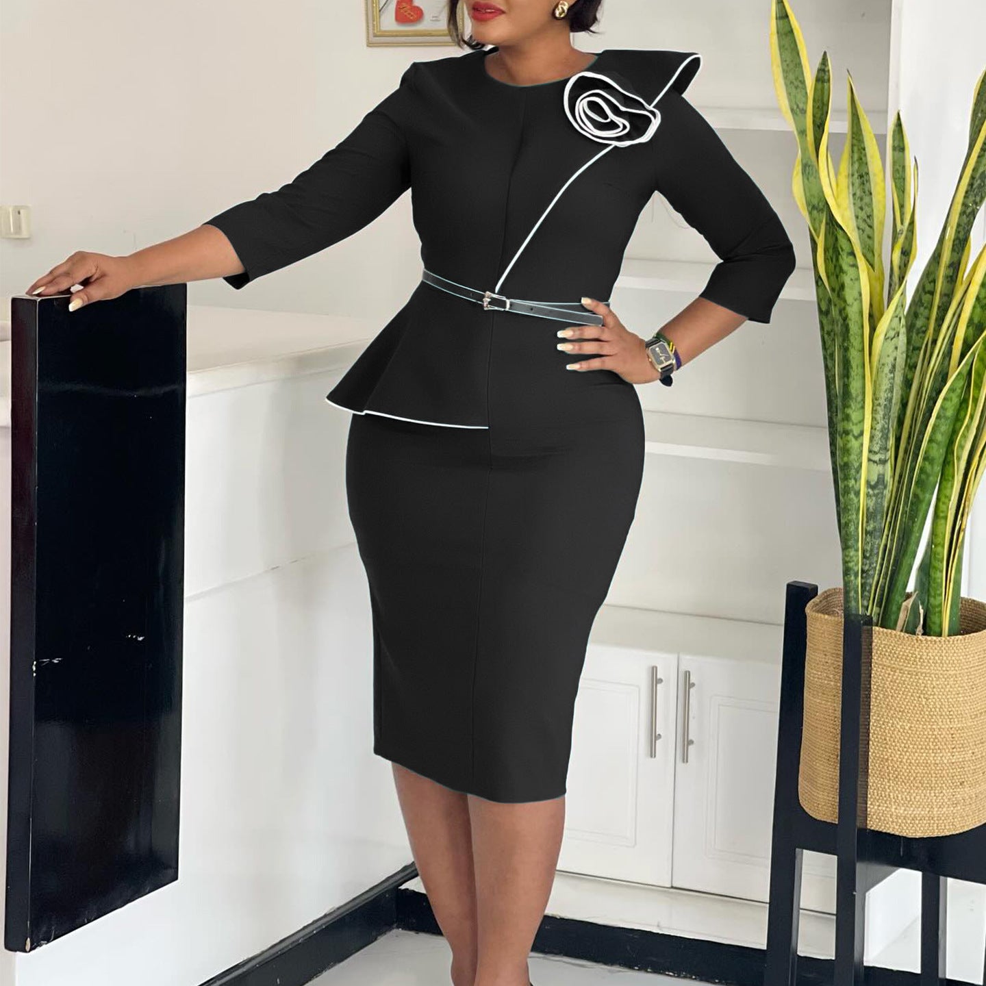 Women's Spring Fashionable Elegant Ol Pencil Sheath Dress