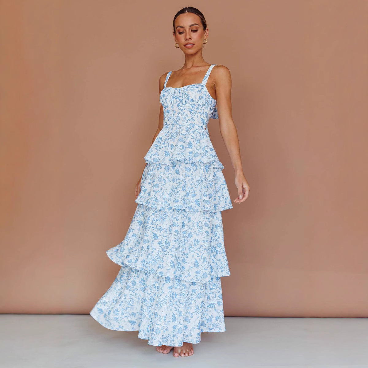 Bow Floral Dress Holiday Party Temperament Dresses
