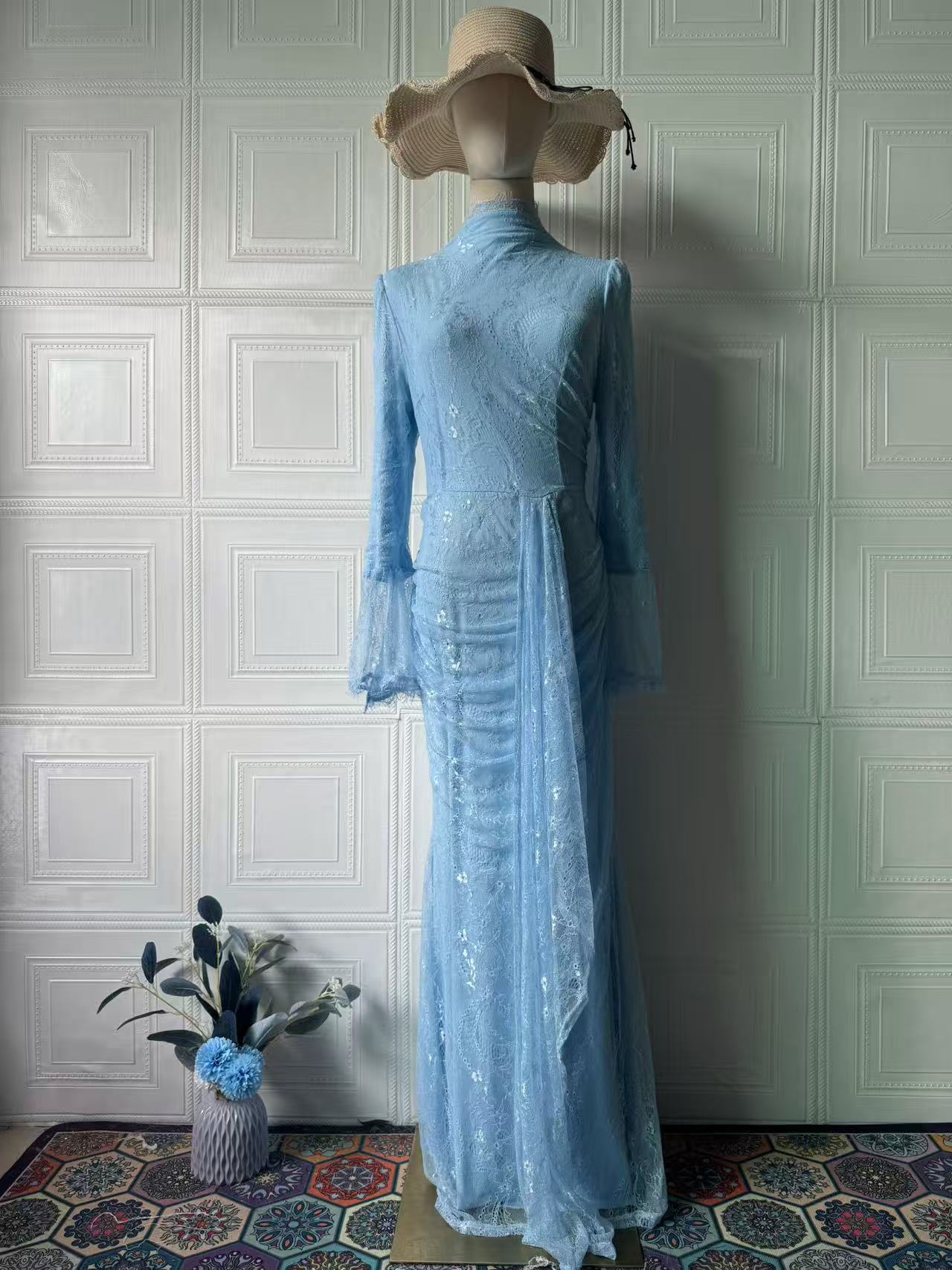 Women's Fresh Elegant Noble Long Sleeve Dress Dresses