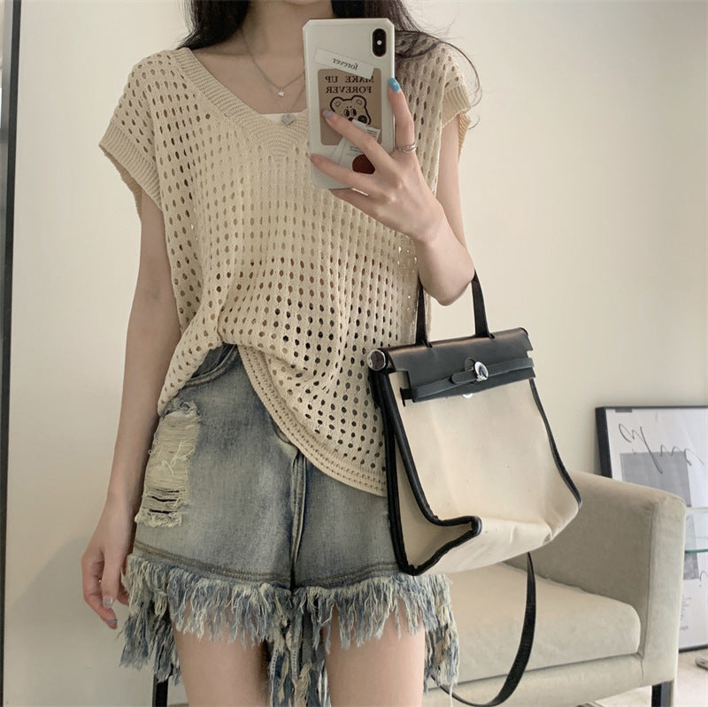 Women's Idle Style Sun Protective Hollow Out Women's Sweater