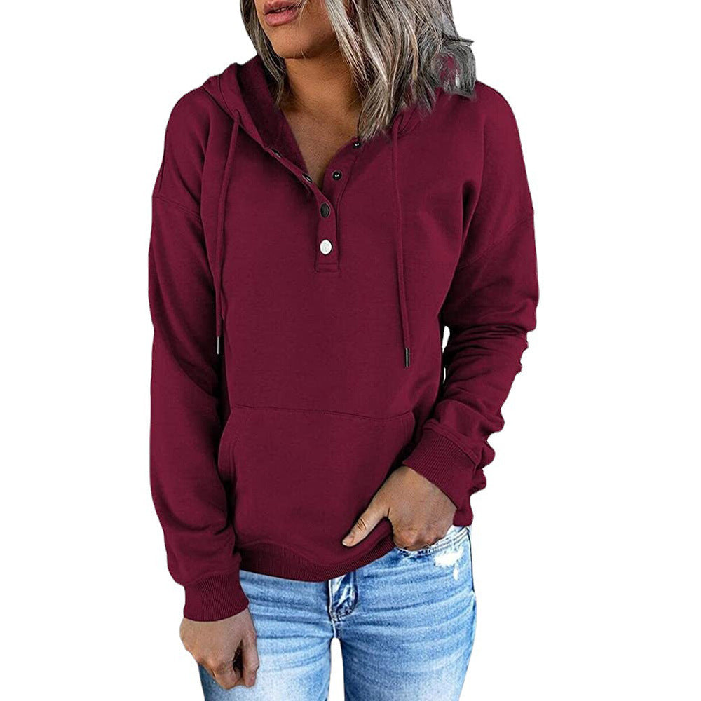 Versatile Women's Long-sleeved Loose Casual Hooded Women's Sweater, Sweater