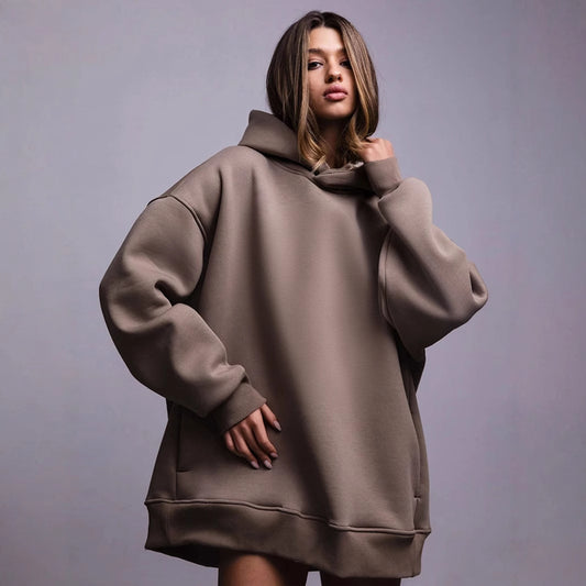 Women's Solid Color Hooded Fashion Simple Casual Sweaters