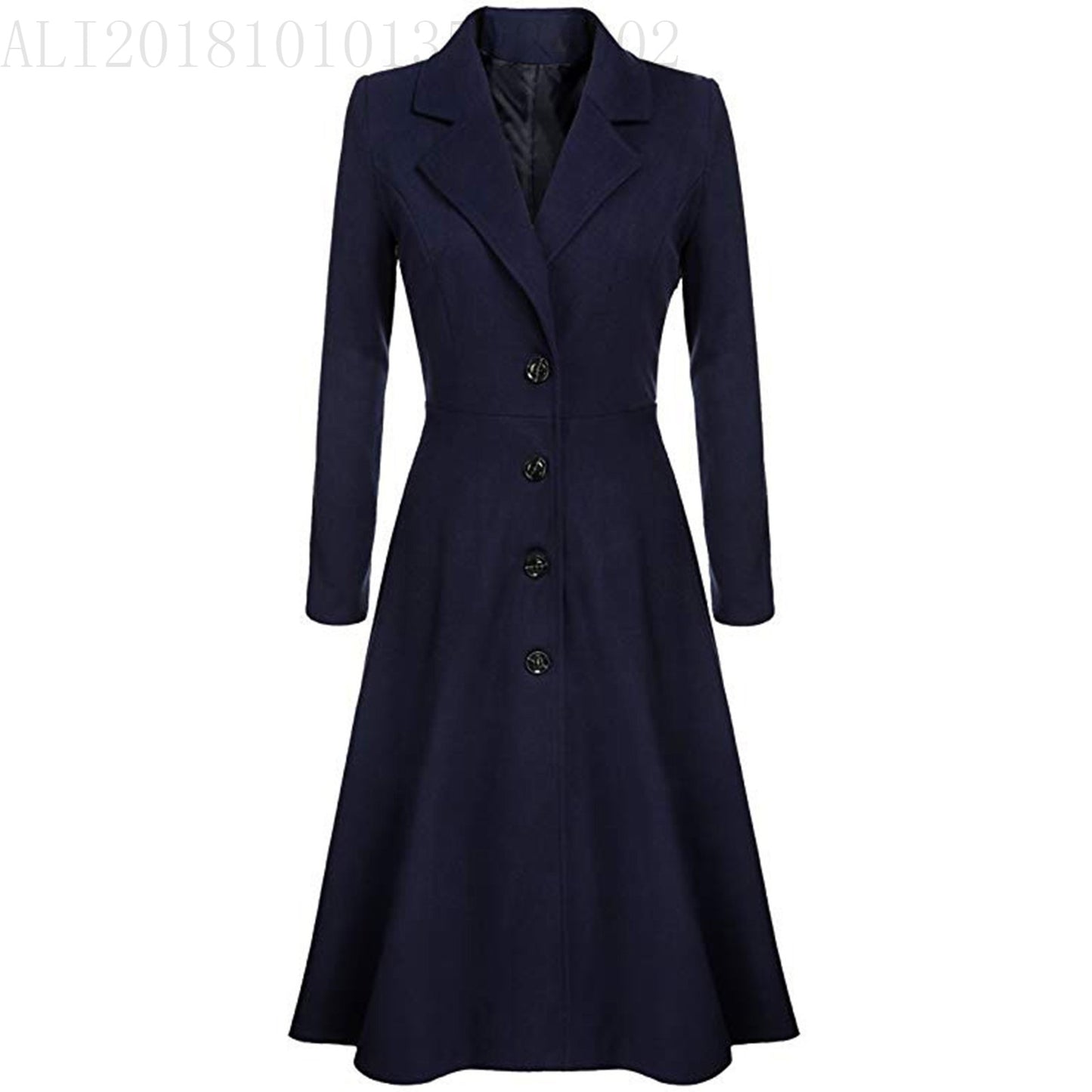 Women's Slim Fit Woolen Long-sleeved Fashion Casual Coats