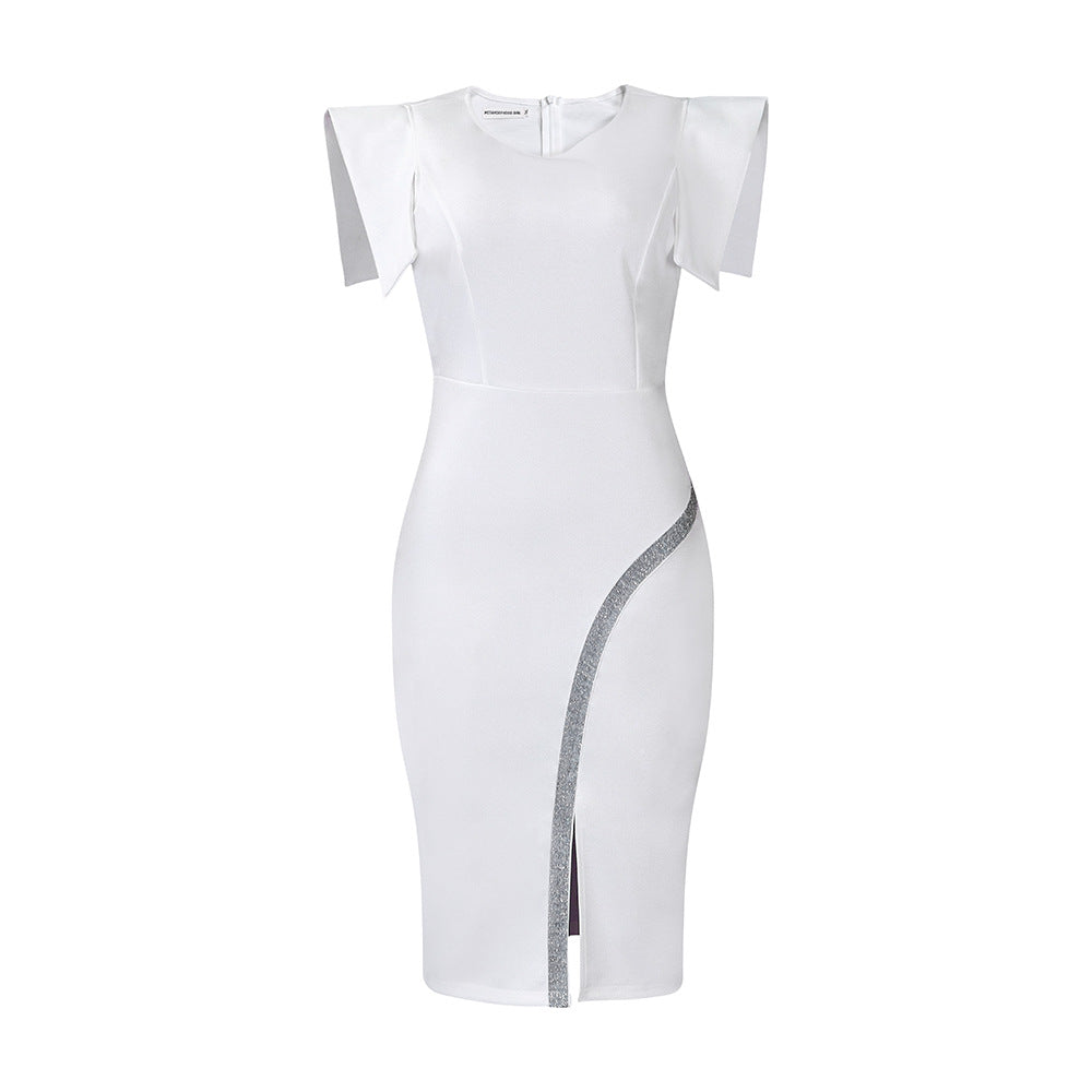 Women's Summer Short-sleeved Sheath Tight Temperament Ol Dress