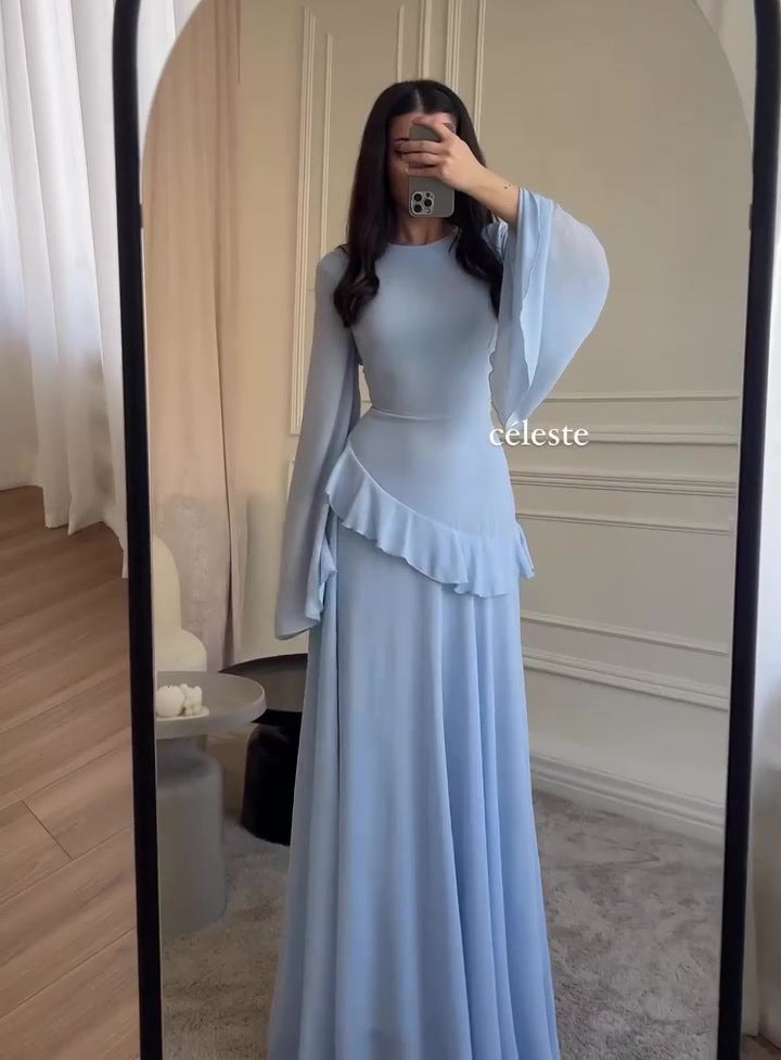 Women's Fit Fashion Elegant Graceful Long Sleeve Dresses