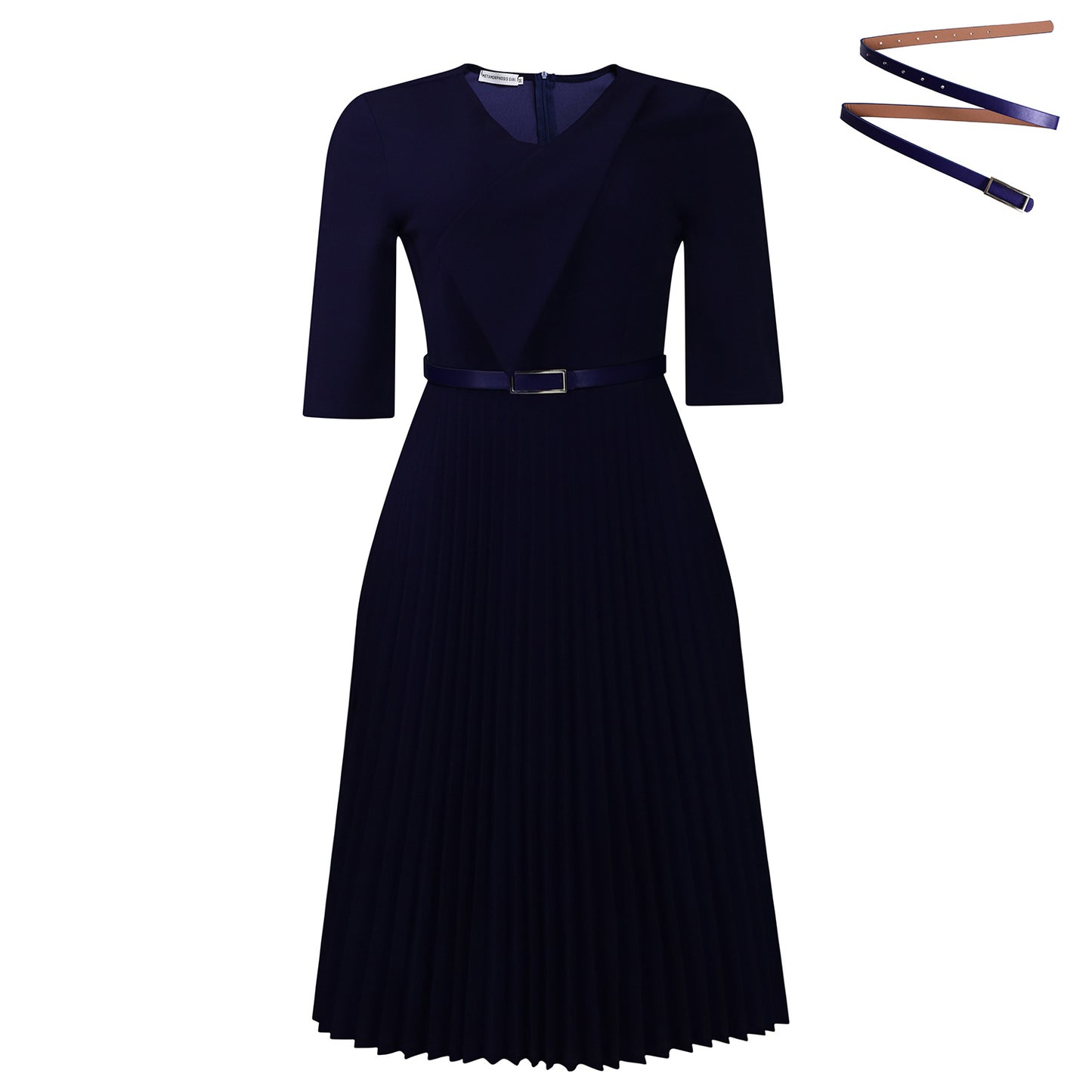 Women's Fashion Solid Color Elegant Pleated African Dresses