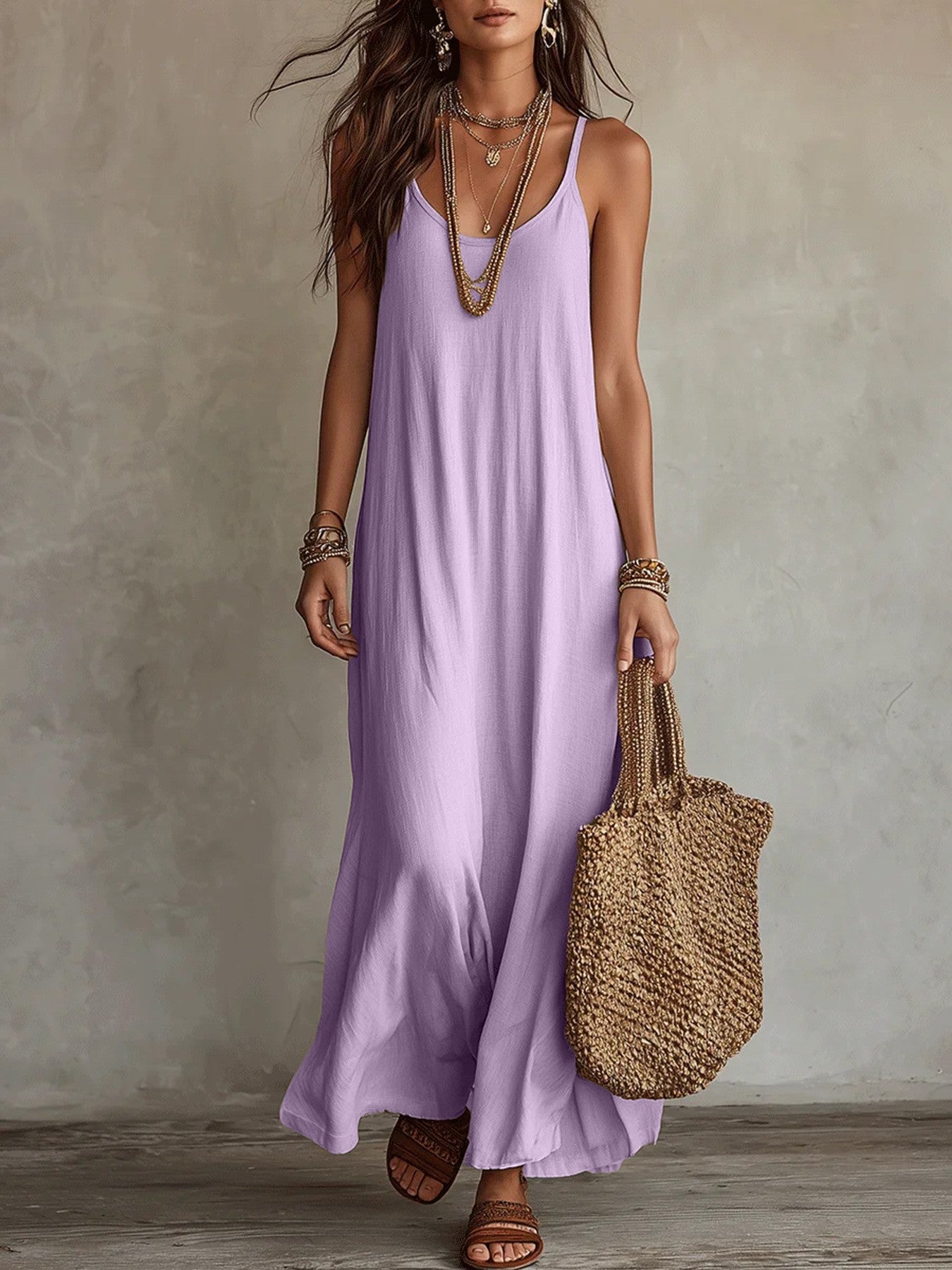 Lazy Relaxed Feeling Bohemian Seaside Vacation Dress