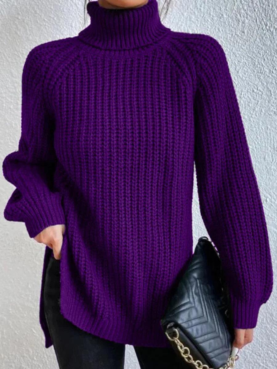Women's Turtleneck Mid-length Soft Comfortable French Dress Sweater