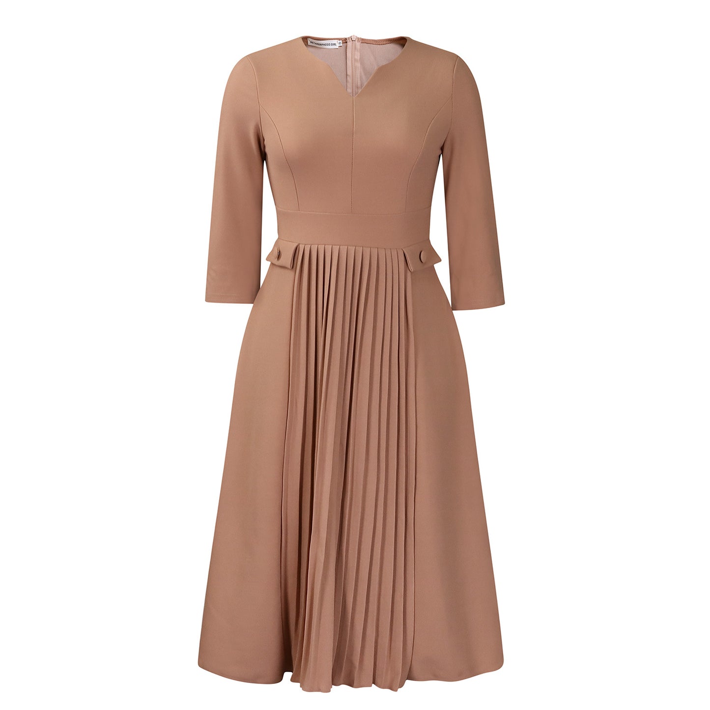 Women's Solid Color Fashion Pleated Sleeve African Plus Size
