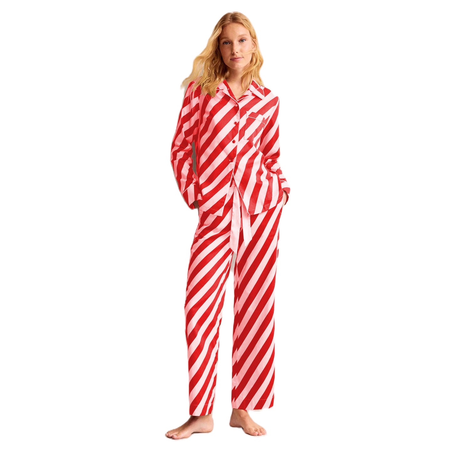 Women's Autumn Simple Stripes Comfort Casual Suits