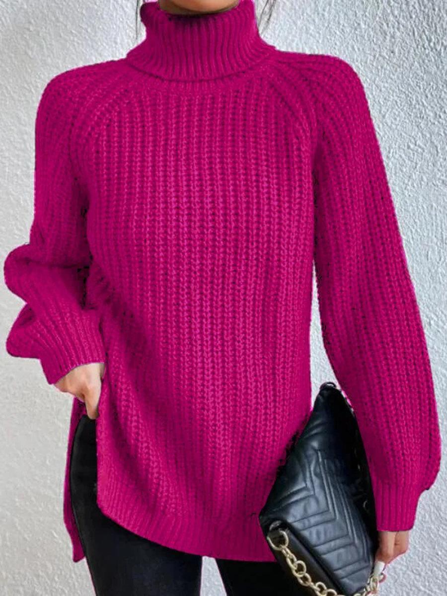 Women's Turtleneck Mid-length Soft Comfortable French Dress Sweater