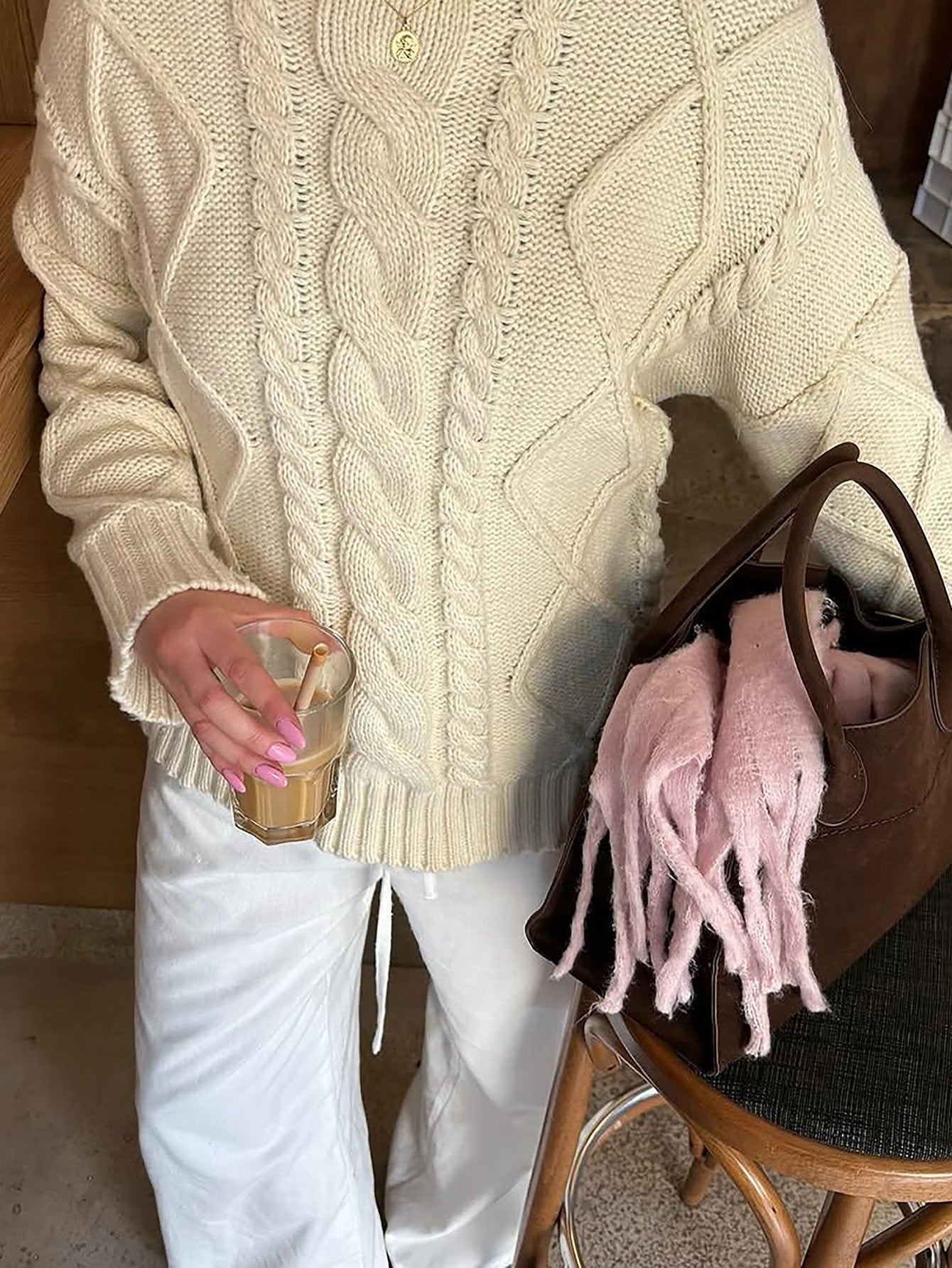 Women's Casual Simple Woolen Long Sleeve Clothing