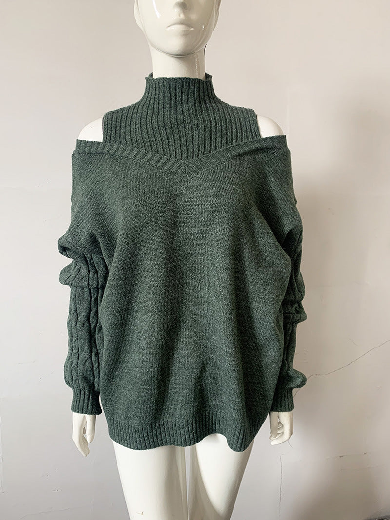 Women's Slouchy Casual Turtleneck Loose Large Knitwear
