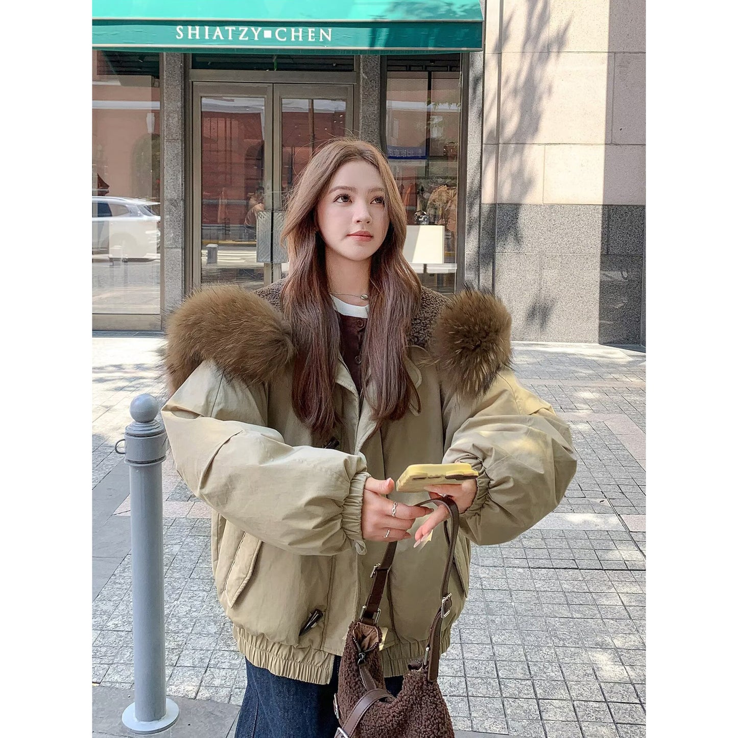 Women's Retro Large Fur Collar Cotton Clothes Winter Coats