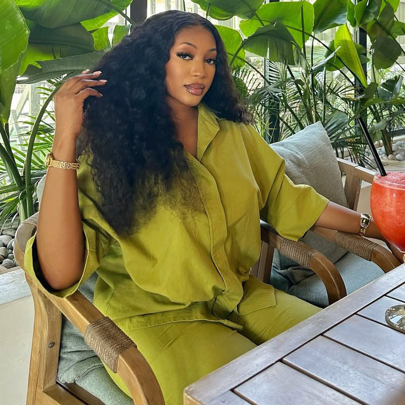 Women's Summer African Loose Trousers Two-piece Suits