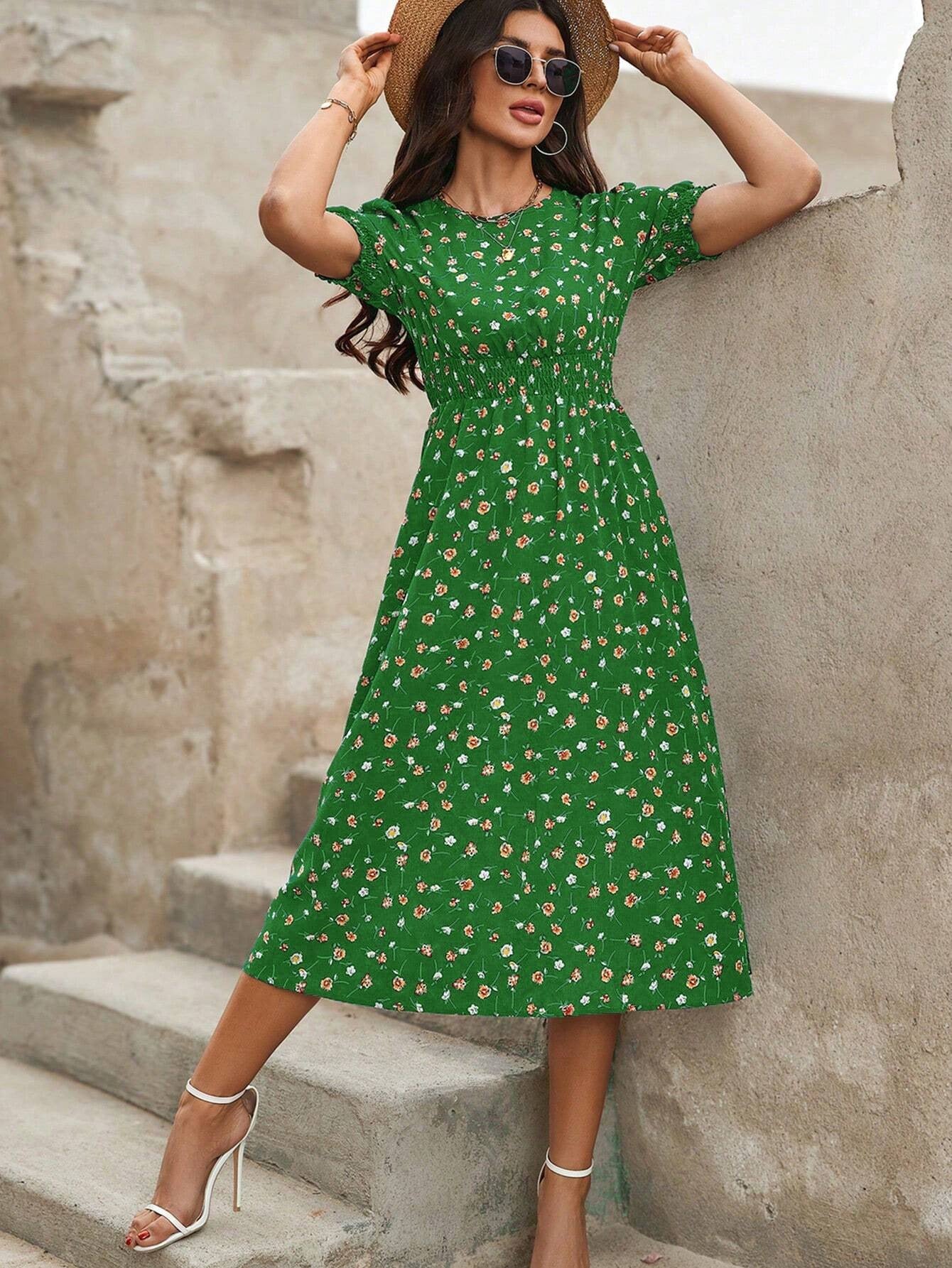 Popular Classy New Floral Vacation Style Dress