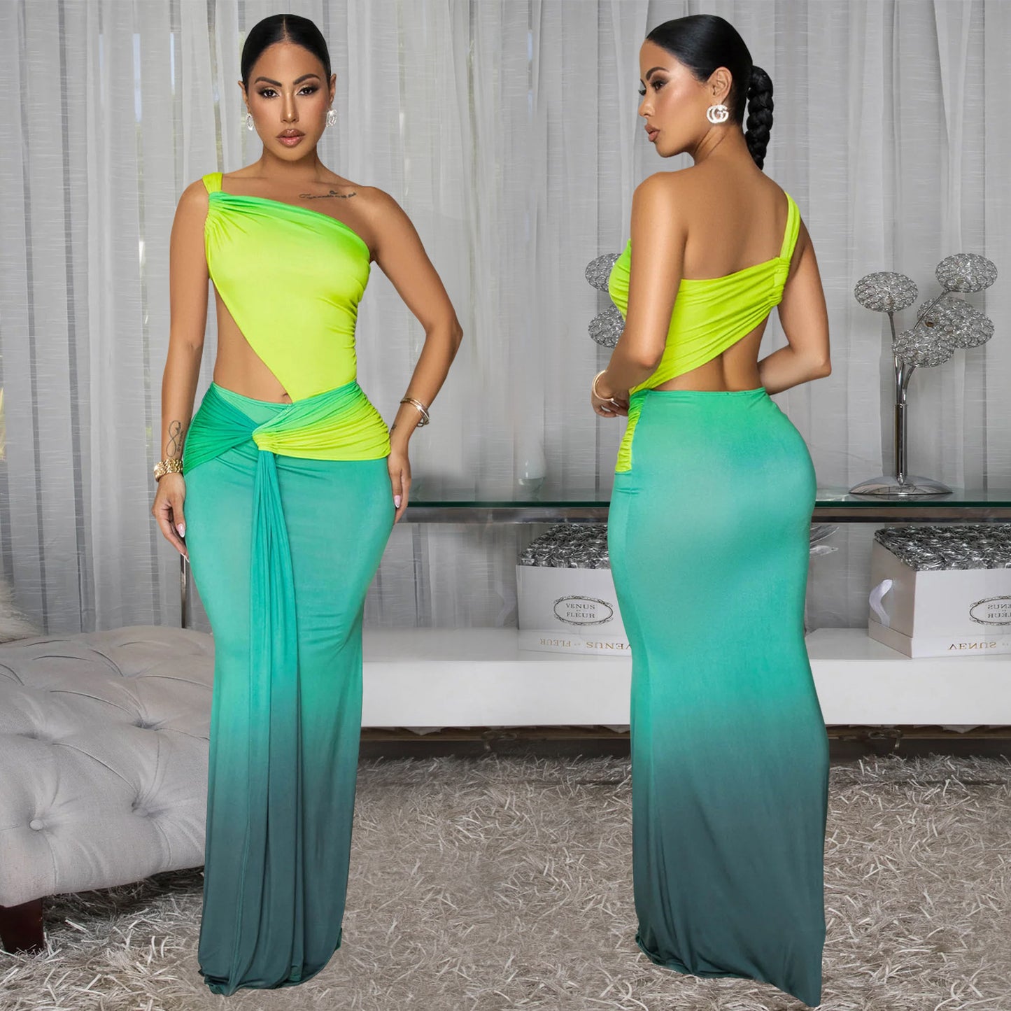 Women's Fashion Wear Summer Sexy Bag Arm Dresses