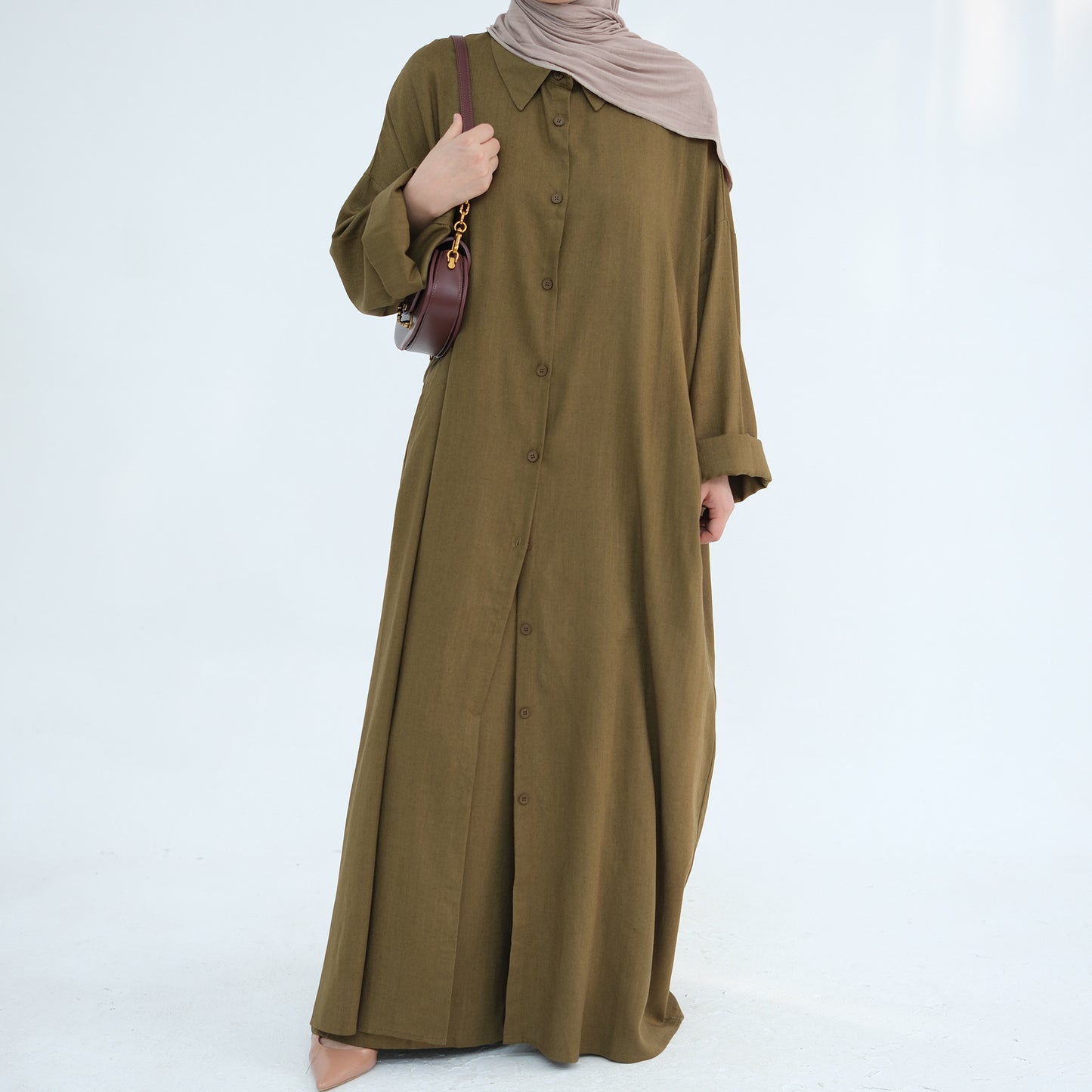 Cotton Linen Solid Color Two-piece Set Dresses