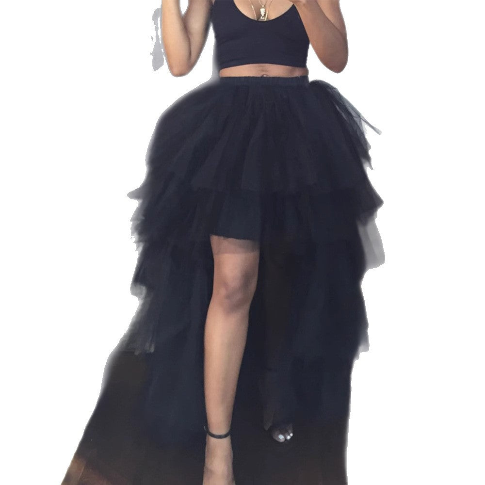 Mori Style Vacation Lace Design Irregular Skirts