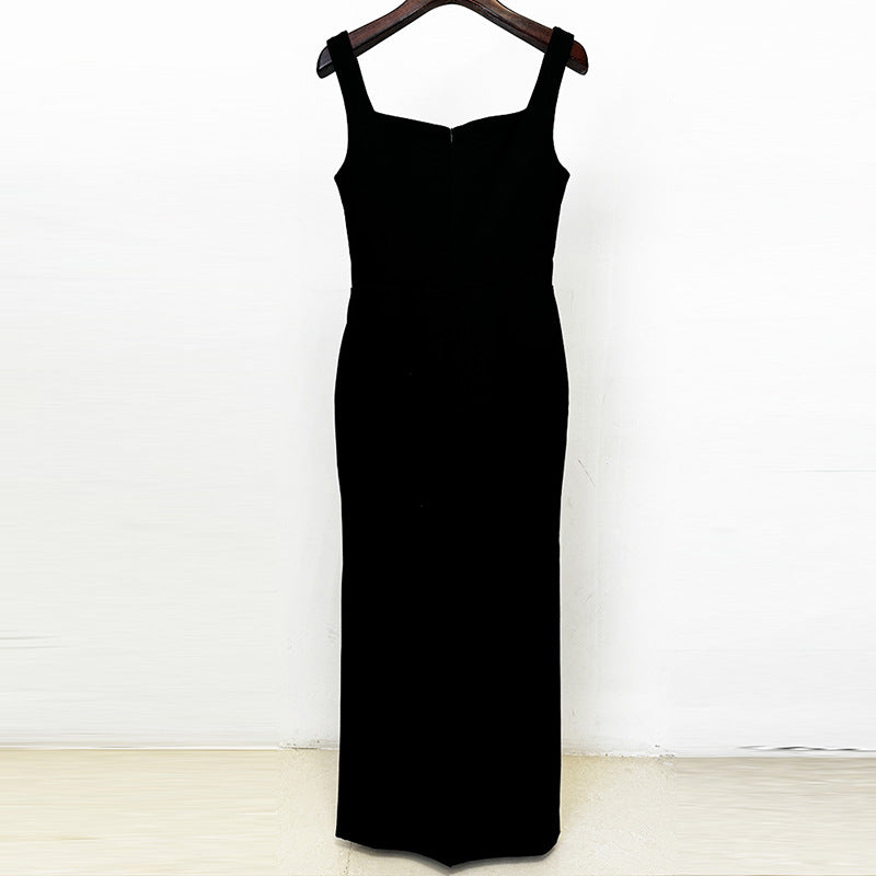 Fashion Bead Diamond Stretch Long Gown Dress