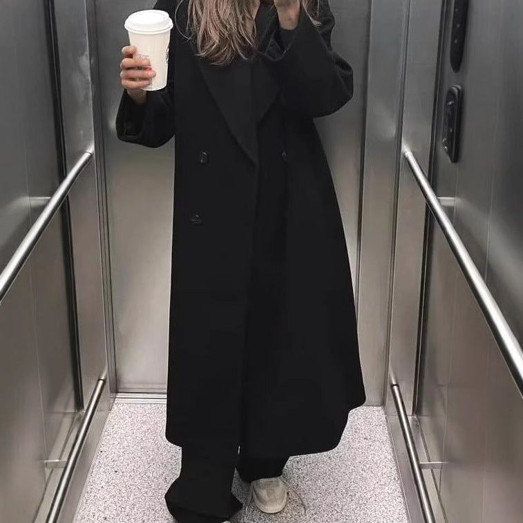 Women's New Winter French Fashion Double-breasted Coats