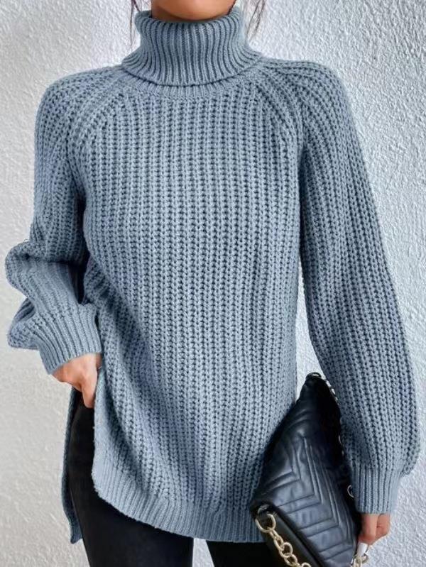 Women's Turtleneck Mid-length Soft Comfortable French Dress Sweater