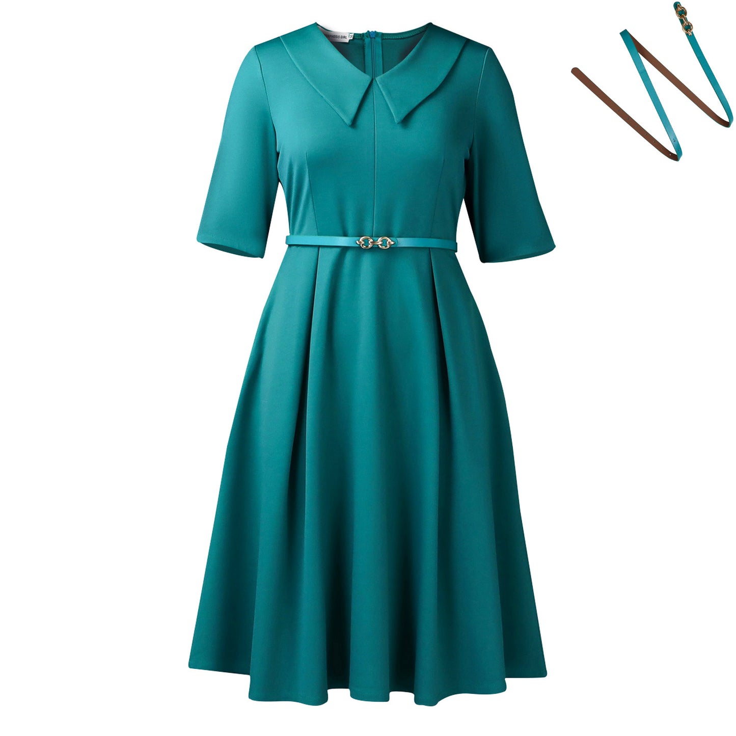 Women's Elegant Solid Color Half Sleeve African Dresses