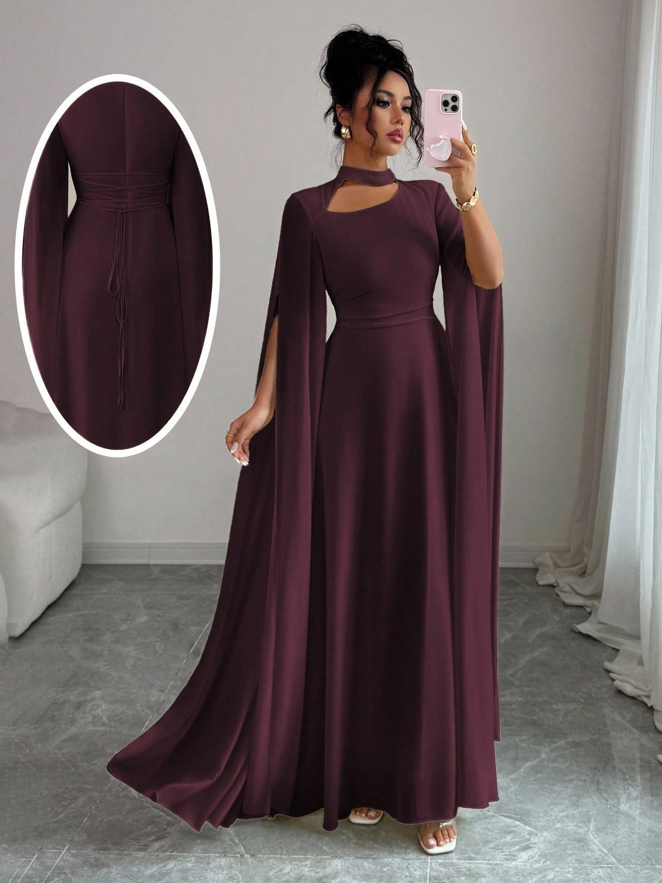 Women's Solid Color Dress Puff Sleeve Luxury Dresses