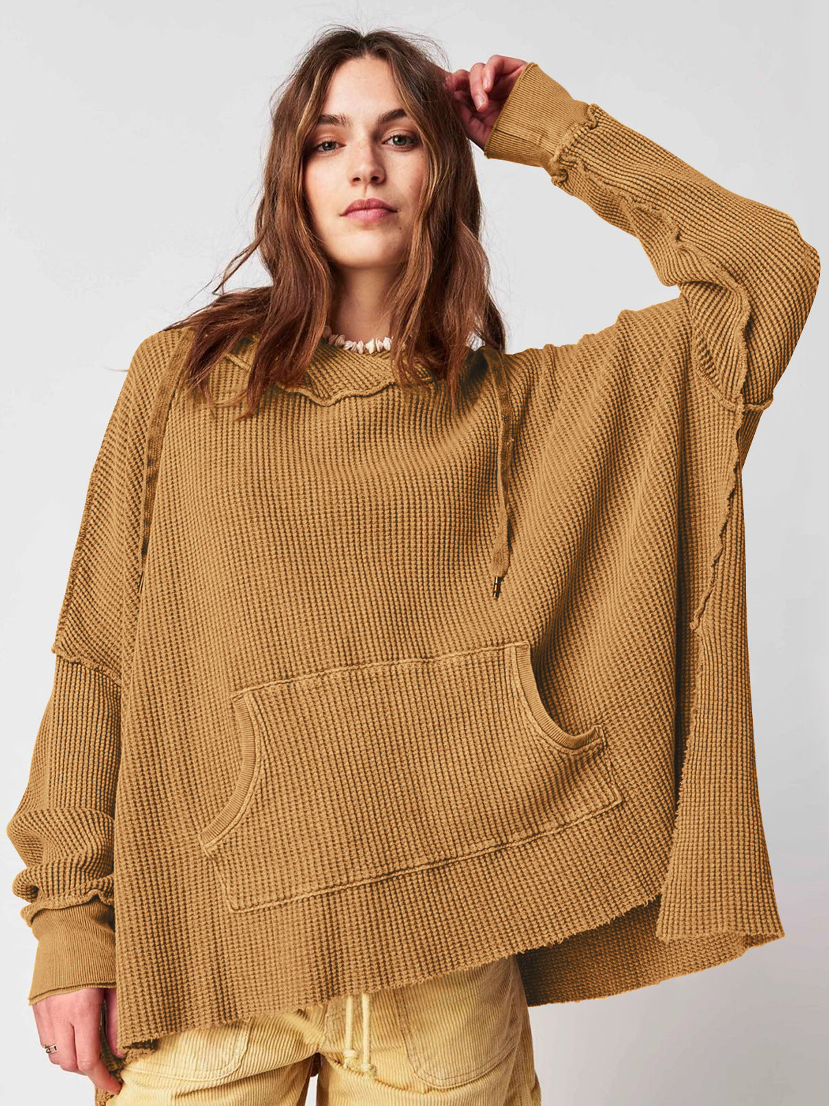 Women's Autumn Loose Trendy Solid Color Hoodie Coats