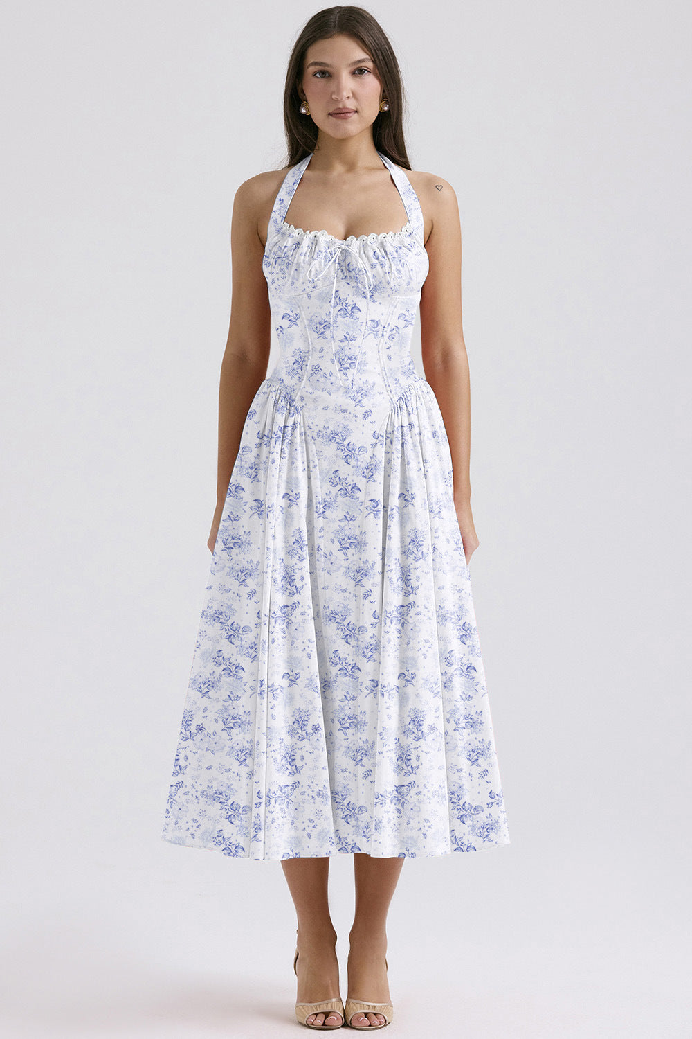 Summer Suspender Dress Fashionable Printed Halter Dresses
