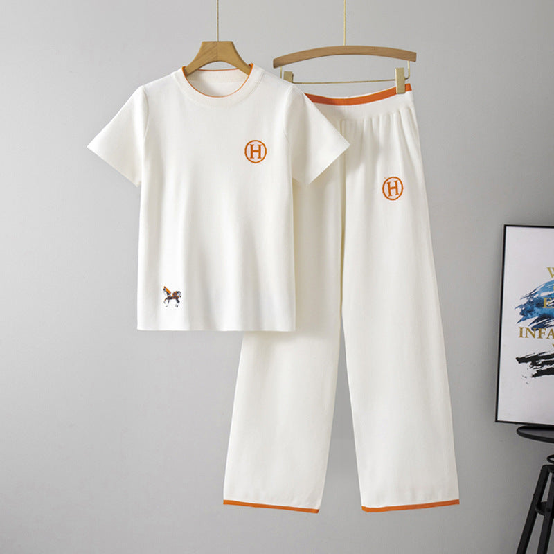 Women's Loose Two-piece Short-sleeved Summer Clothes Fashionable Suits