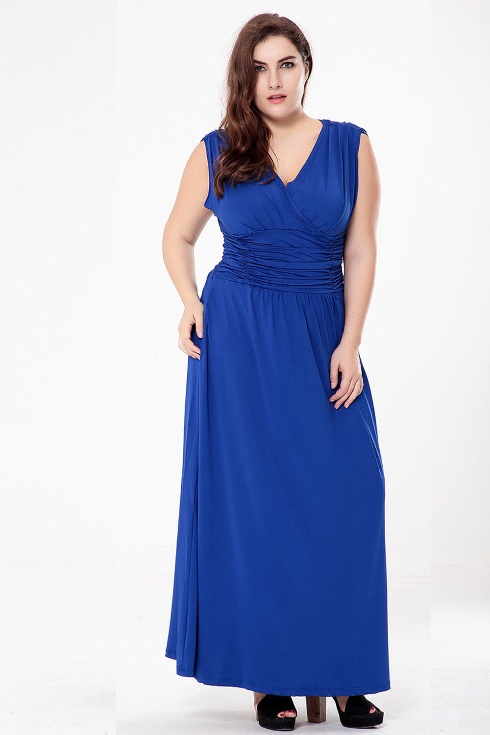 Women's Large Summer Sleeveless Bridesmaid Long Backless Dress
