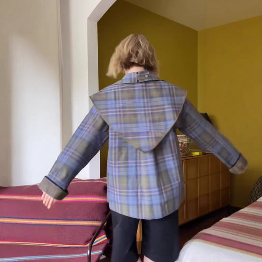 Women's Autumn Graceful Fashionable Plaid Long Sleeve Coats