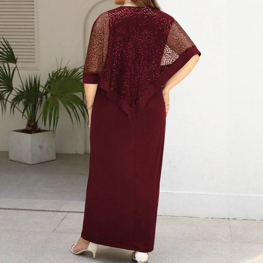 Women's Party Waist Batwing Sleeve Split Slimming Dresses