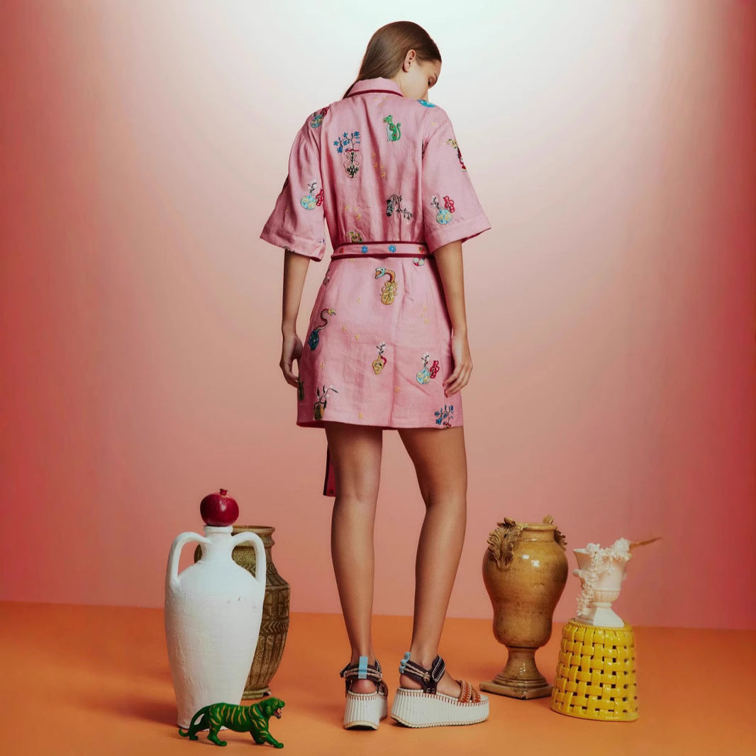 Casual Fashion Linen Shirt Temperament Wild Dress