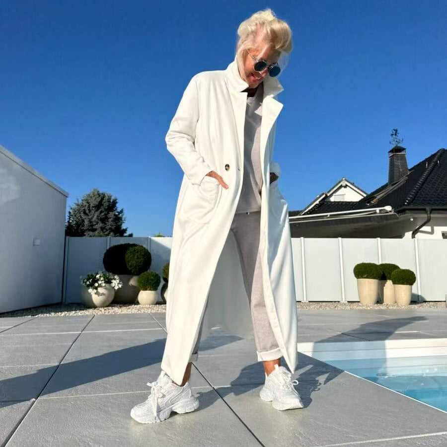 Suede Long Sleeve Casual Versatile Outerwear Coats