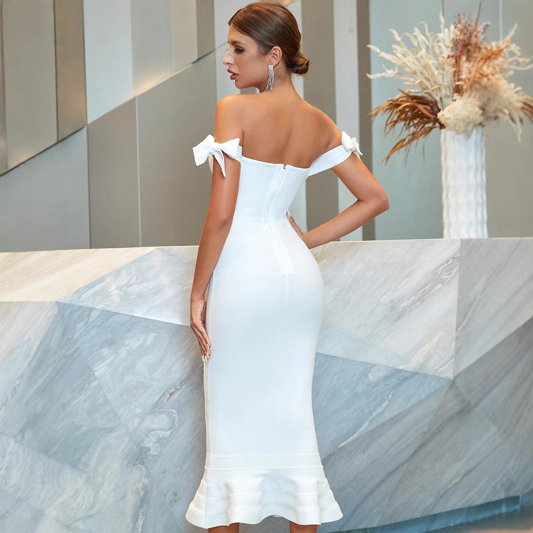 Light Luxury French Style Solid Color Dress