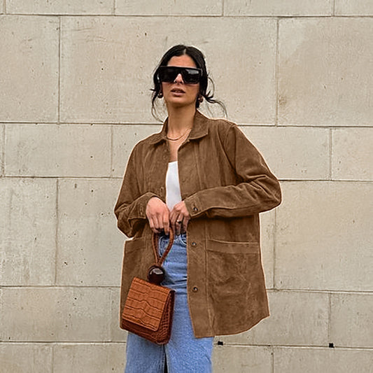 British Style Suede Loose Casual Autumn Fashion Blazers